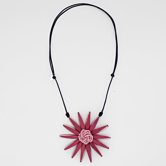 Magenta Amaya Flower Statement Necklace