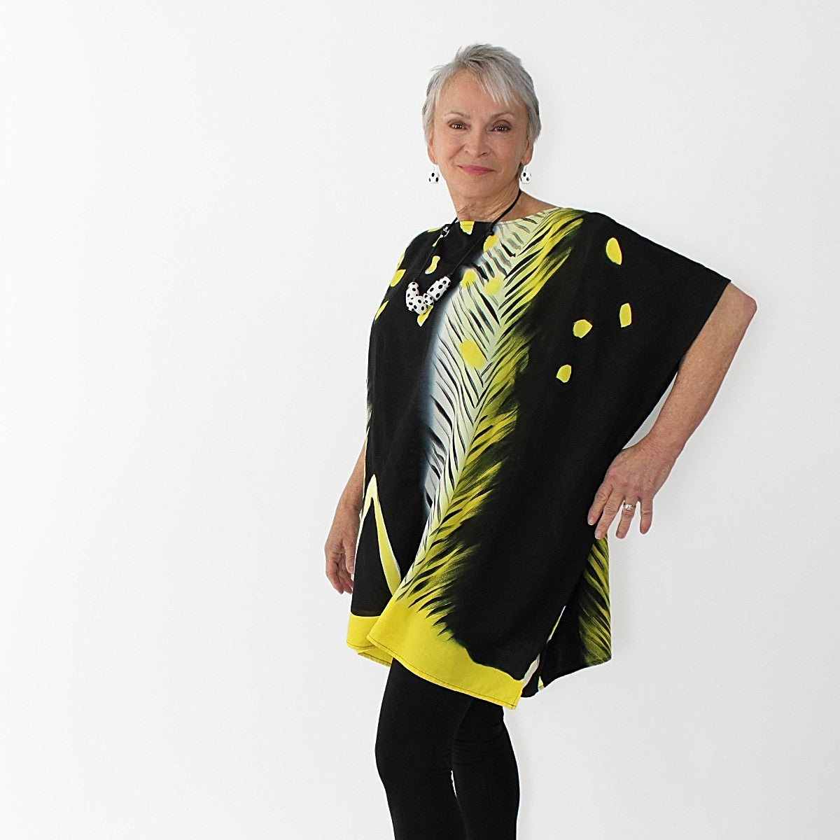 Black and Yellow Blouse - Sylca Designs - Chunky Jewelry