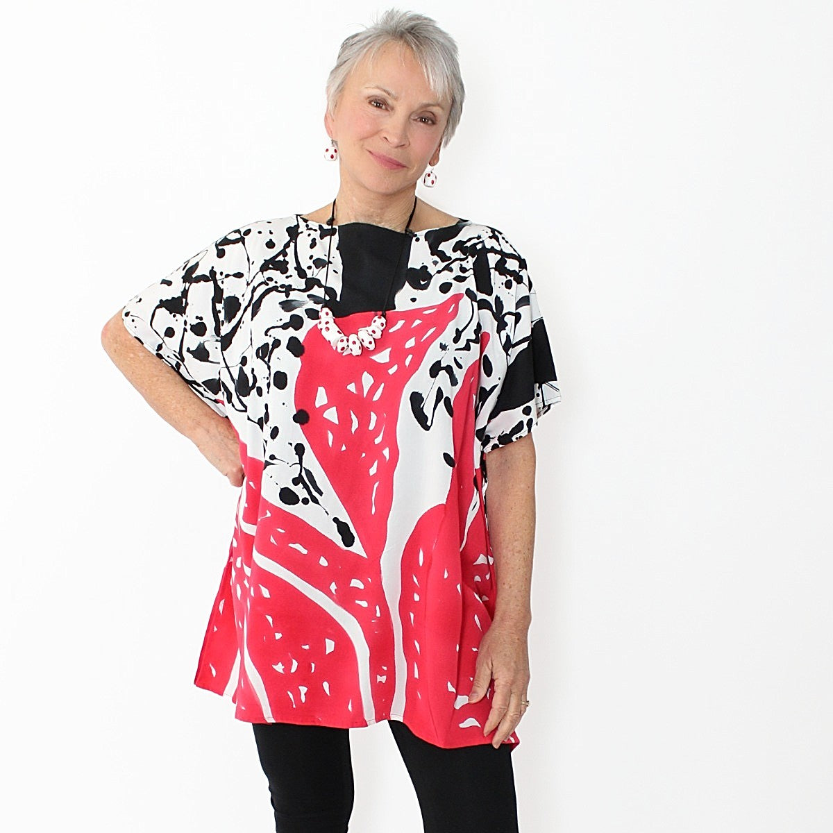 Splatter Blouse - Sylca Designs - Chunky Jewelry