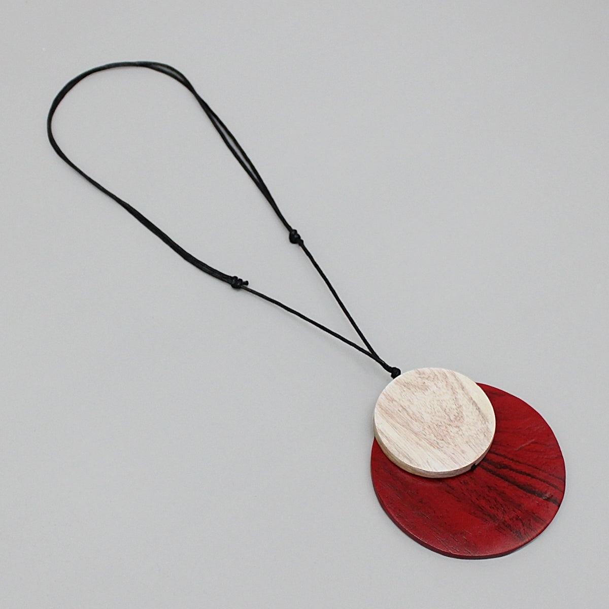 Red Round Double Whitney Pendant