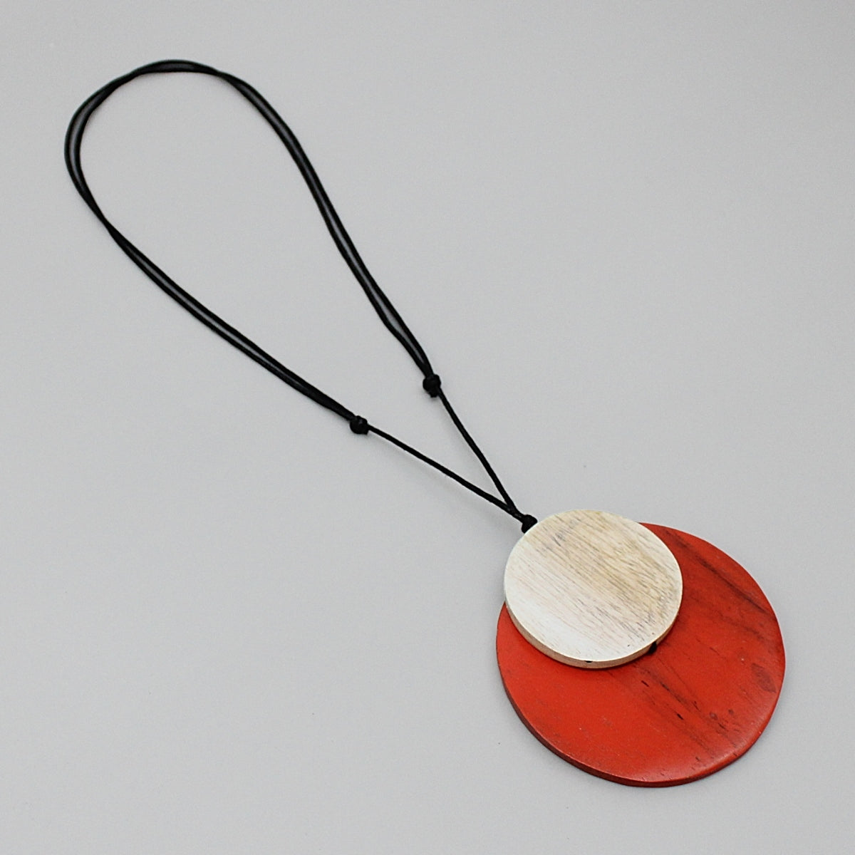 Orange Round Double Whitney Pendant
