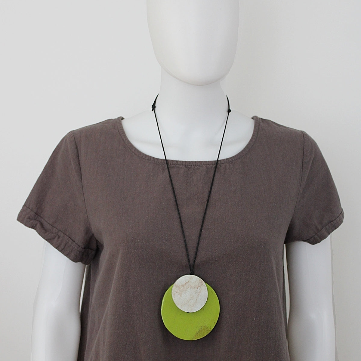 Lime Round Double Whitney Pendant