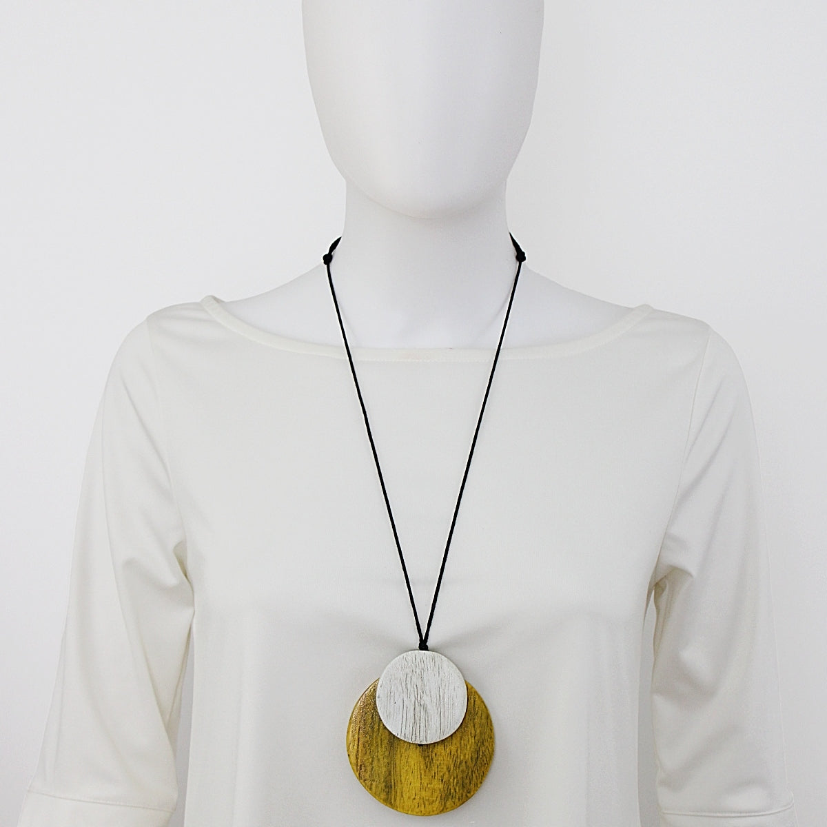 Yellow Round Double Whitney Pendant