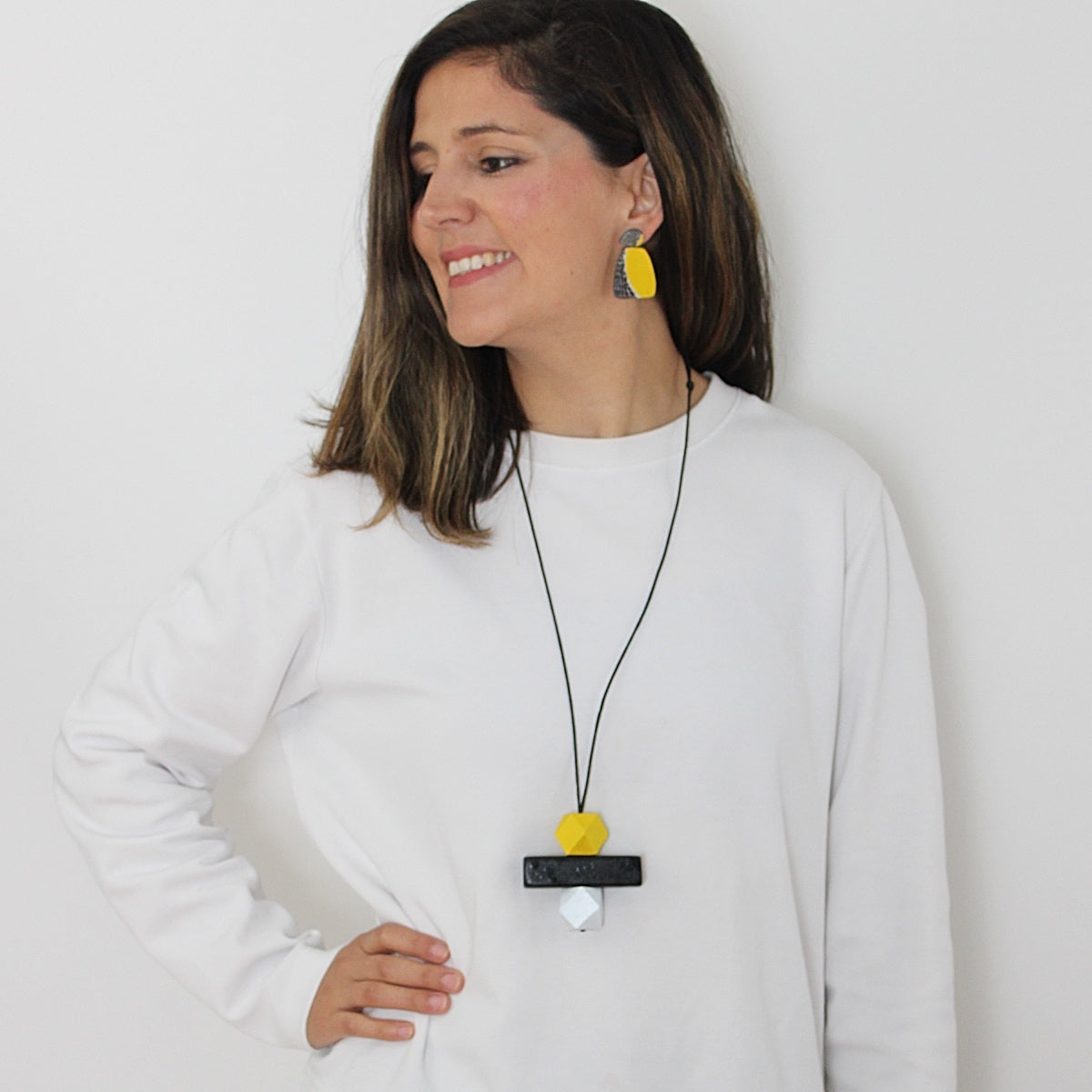 Yellow Roxy Pendant - Sylca Designs - Chunky Jewelry