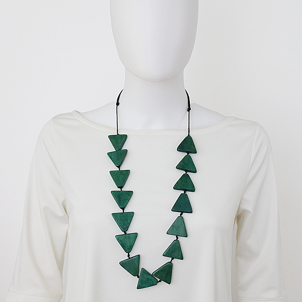 Teal Triangle Joyce Necklace