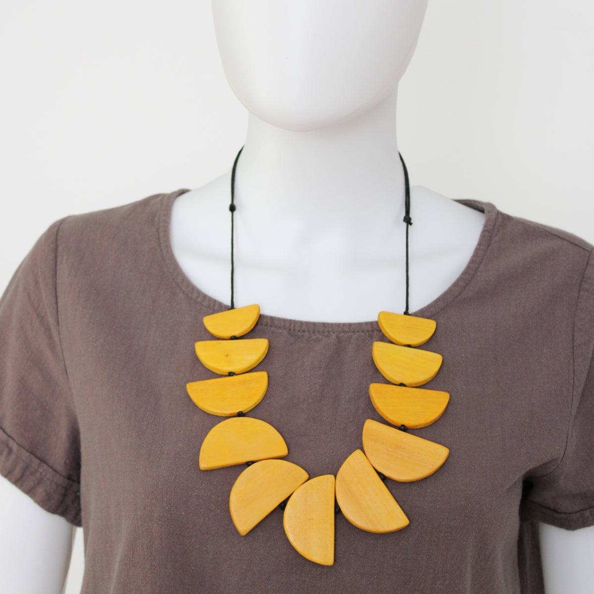 Yellow Half Moon Hazel Necklace