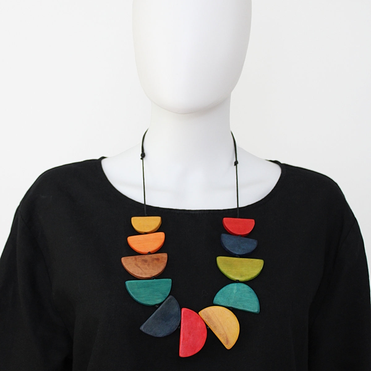 Multi Color Half Moon Hazel Necklace