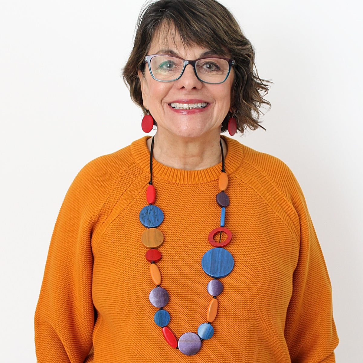 Multi Color Geometric Lucy Necklace