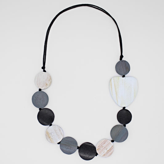 Ivory Heart and Soul Necklace - Sylca Designs - Chunky Jewelry