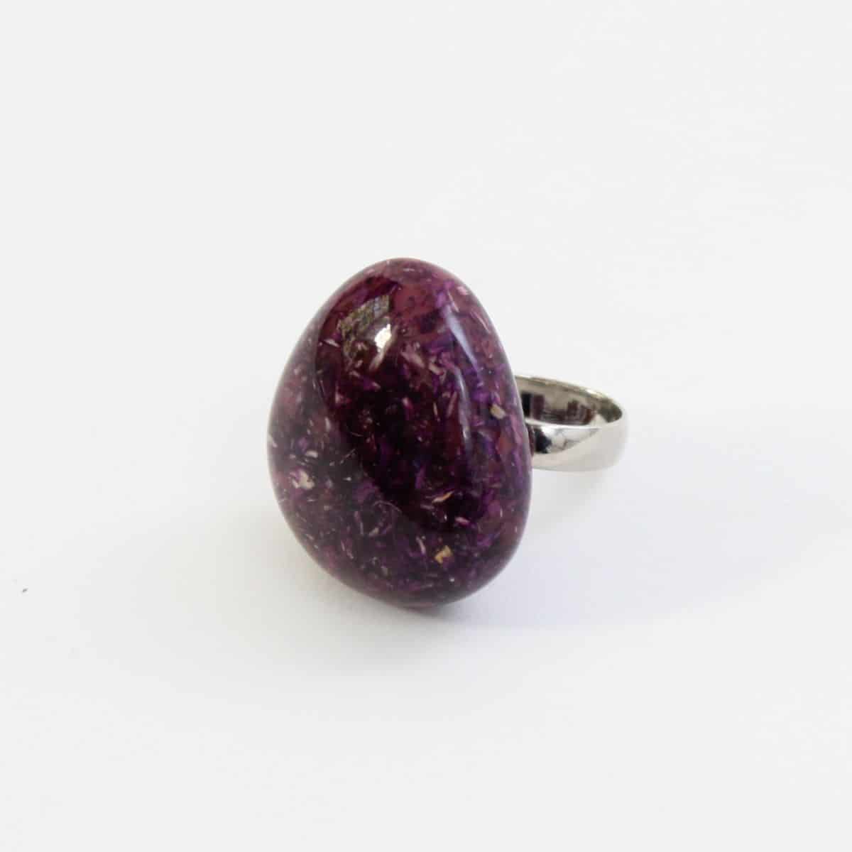 Purple Triangle Dome Ring - Sylca Designs - Chunky Jewelry