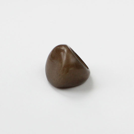 Brown Resin Statement Ring - Sylca Designs - Chunky Jewelry