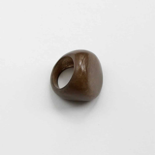 Brown Resin Statement Ring - Sylca Designs - Chunky Jewelry