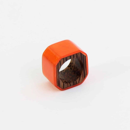 Orange Square Ring by Sylca - Sylca Designs - Chunky Jewelry