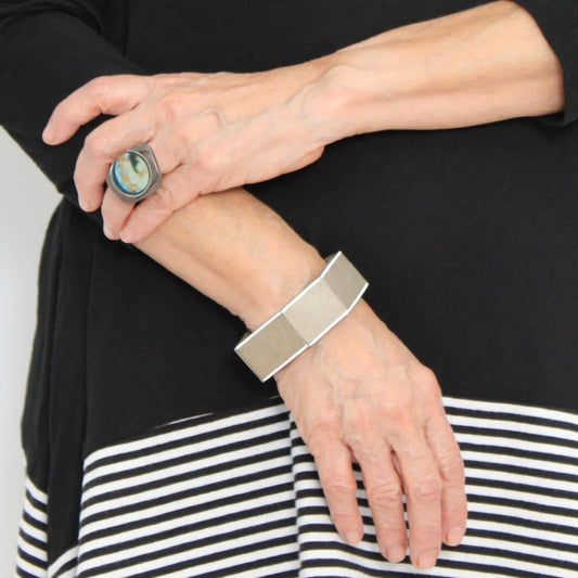 Grey Geometric Amelia Bracelet - Sylca Designs - Chunky Jewelry