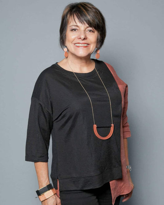 Blush Crescent Hallie Necklace - Sylca Designs - Chunky Jewelry