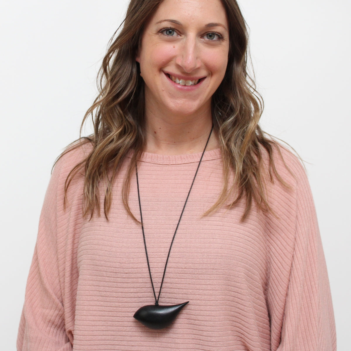 Black Robin Pendant Necklace