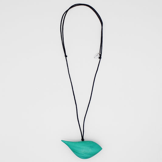 Aqua Robin Pendant Necklace - Sylca Designs - Chunky Jewelry