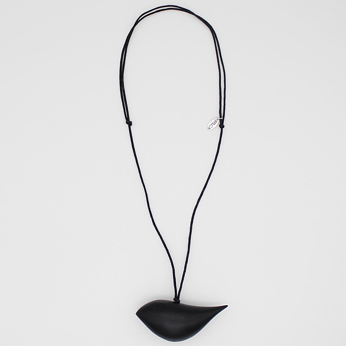Black Robin Pendant Necklace