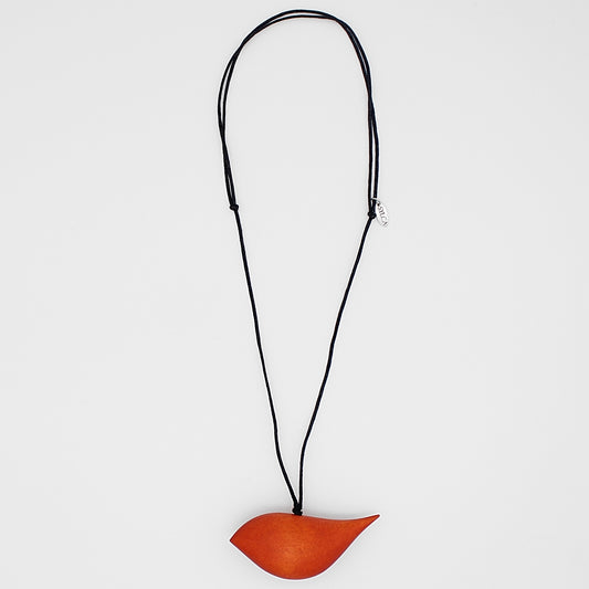Orange Robin Pendant Necklace - Sylca Designs - Chunky Jewelry