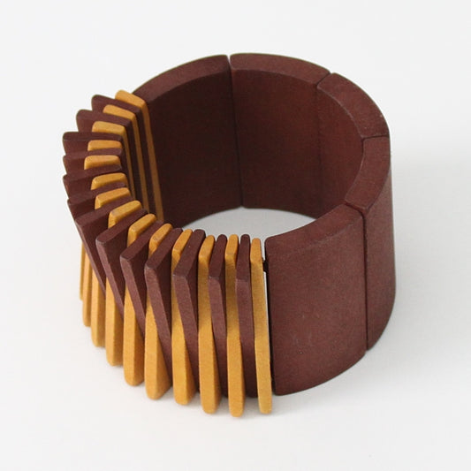 Brown & Mustard Melissa Bracelet - Sylca Designs - Chunky Jewelry