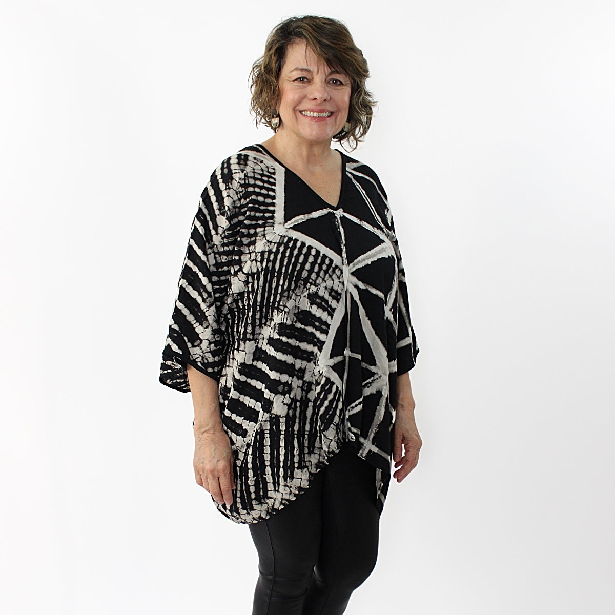 Abstract Double Design Blouse - Sylca Designs - Chunky Jewelry