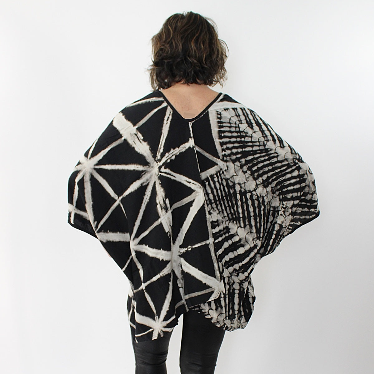 Abstract Double Design Blouse - Sylca Designs - Chunky Jewelry