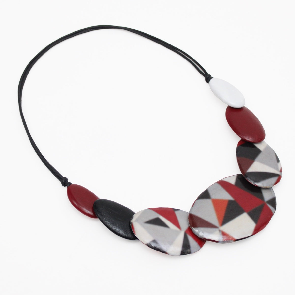 Red and Black Fallon Necklace - Sylca Designs - Chunky Jewelry