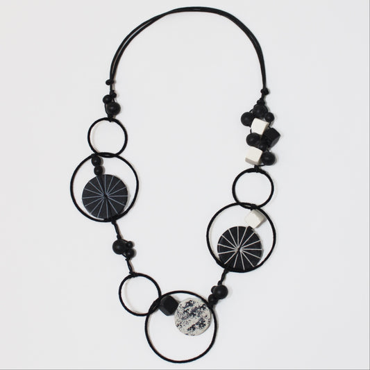 Monochromatic Hayden Disk Necklace - Sylca Designs - Chunky Jewelry
