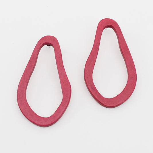 Oversized Coral Natalia Earrings - Sylca Designs - Chunky Jewelry