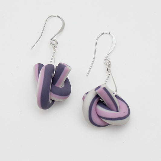 Purple Knot Dangle Earrings - Sylca Designs - Chunky Jewelry