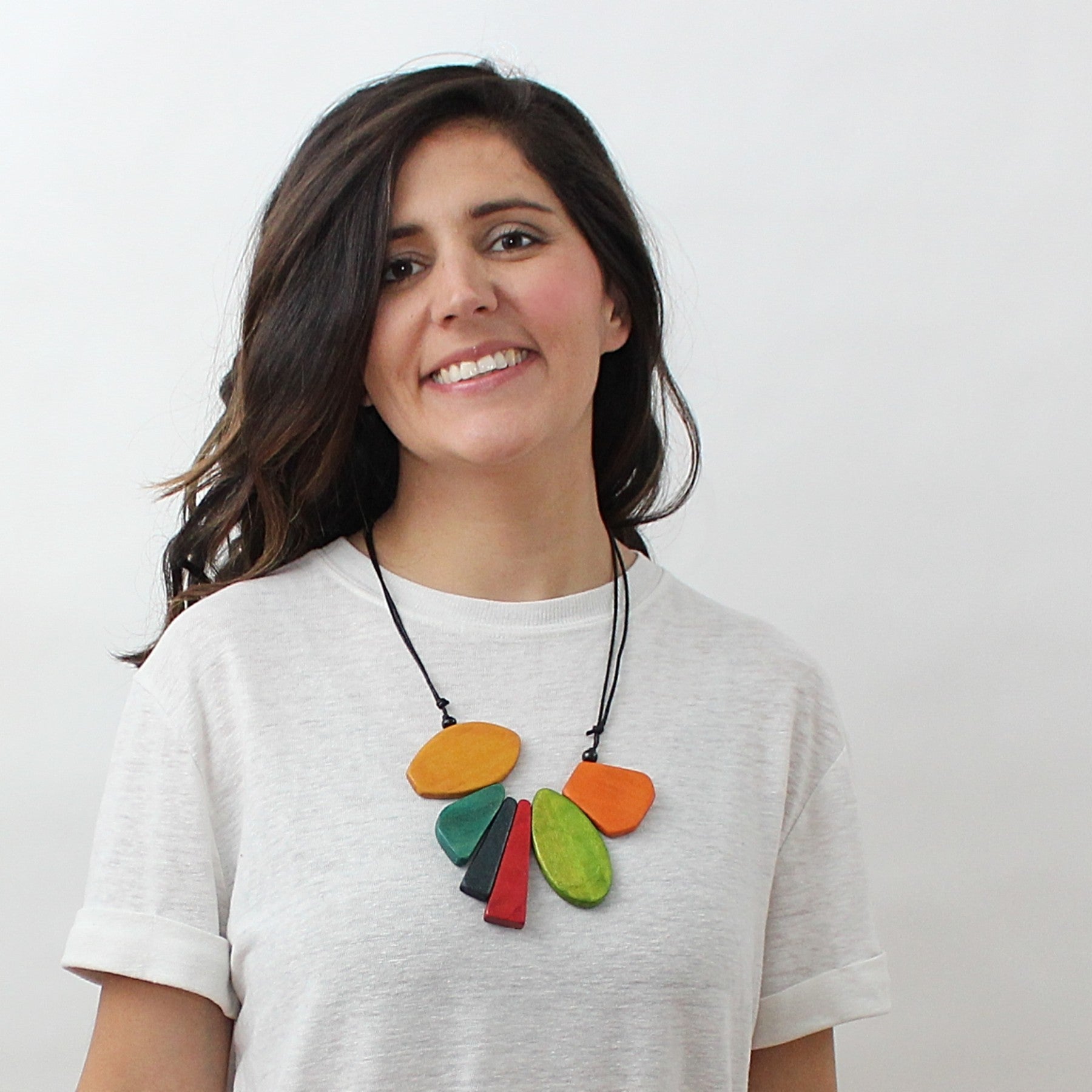 Multicolor Bib Alexis Necklace - Sylca Designs - Chunky Jewelry