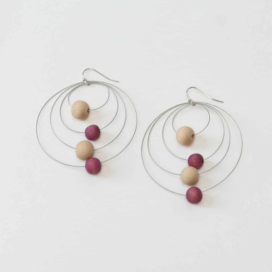 Tan & Lilac Cala Earrings - Sylca Designs - Chunky Jewelry