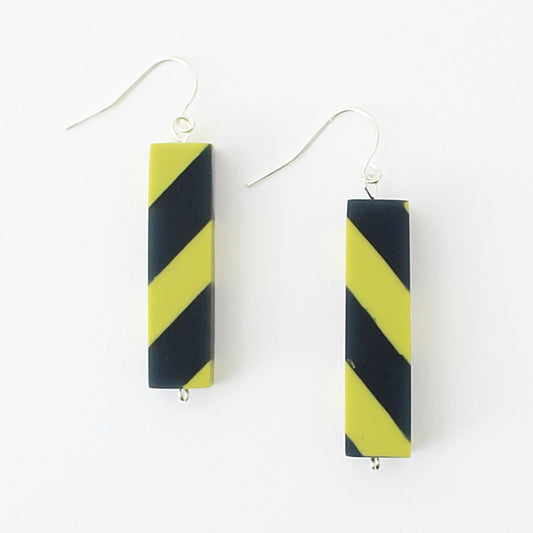 Navy and Lime Leah Earrings - Sylca Designs - Chunky Jewelry