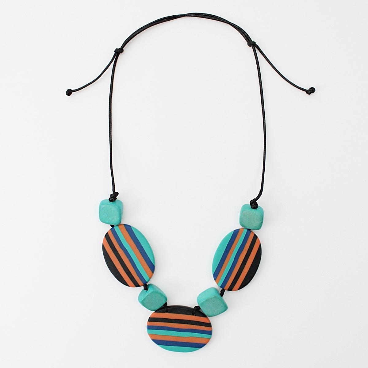 Multi Color Oval Darcy Necklace - Sylca Designs - Chunky Jewelry