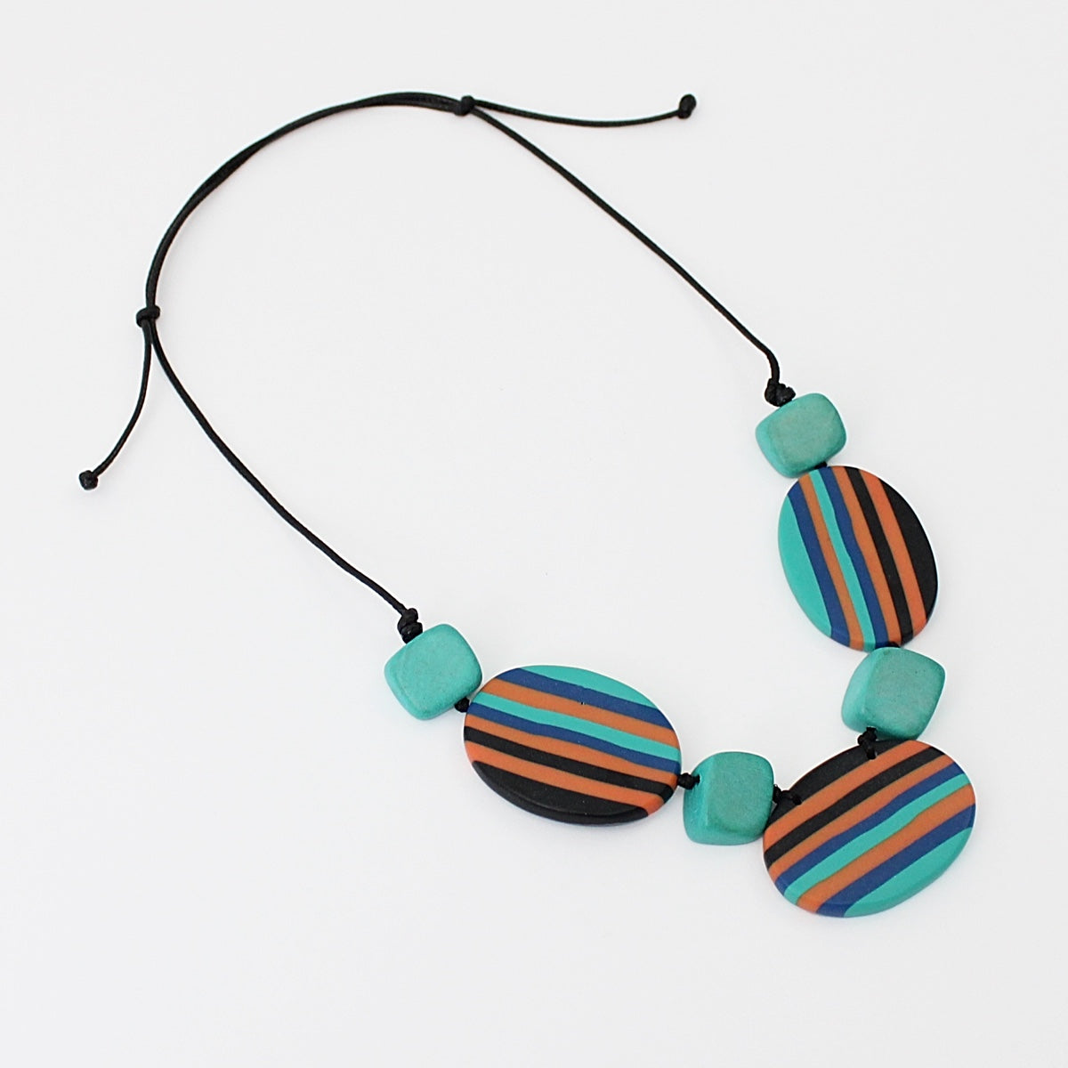 Multi Color Oval Darcy Necklace - Sylca Designs - Chunky Jewelry