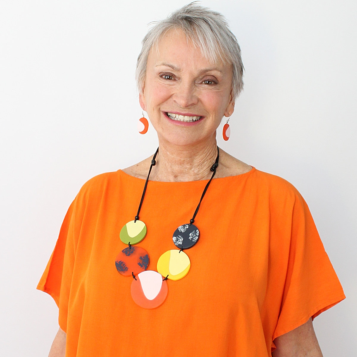 Orange Deanna Earrings - Sylca Designs - Chunky Jewelry