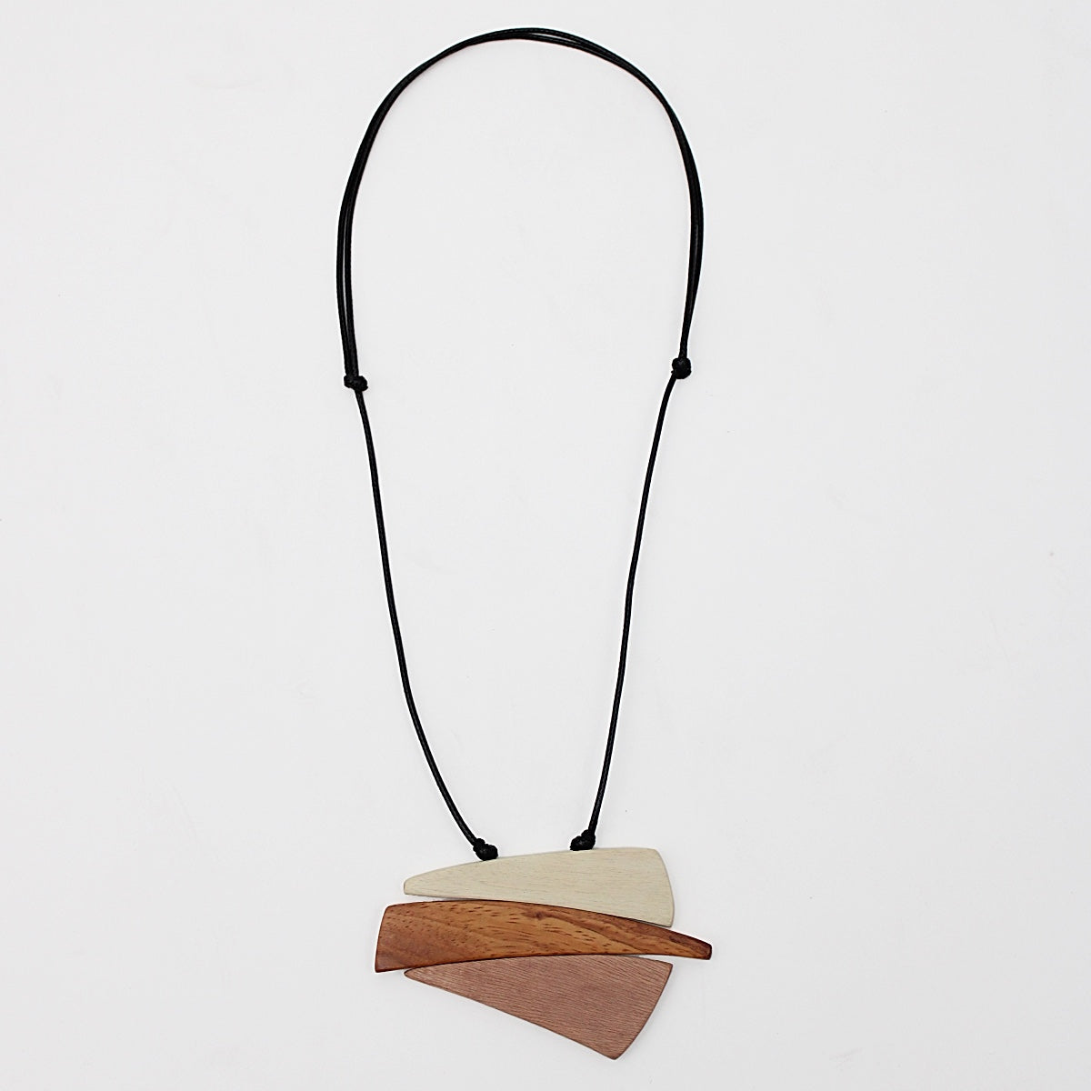 Geometric Wood Mary Pendant - Sylca Designs - Chunky Jewelry