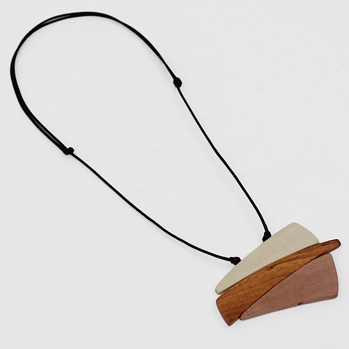 Geometric Wood Mary Pendant - Sylca Designs - Chunky Jewelry