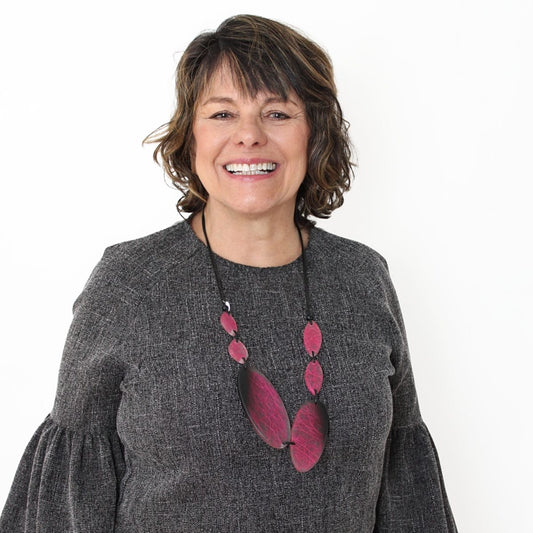 Pink Frosted Wren Geometric Statement Necklace - Sylca Designs - Chunky Jewelry