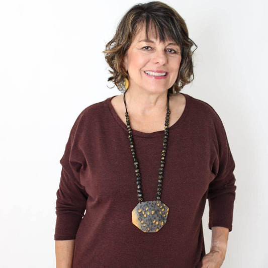 Mustard Cheetah Pendant Necklace - Sylca Designs - Chunky Jewelry