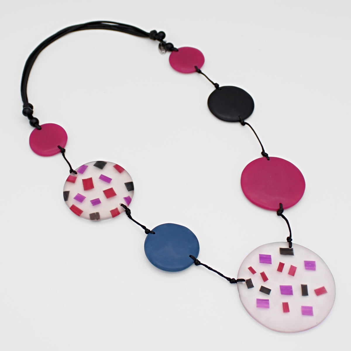 Pink and Blue Leighton Necklace - Sylca Designs - Chunky Jewelry