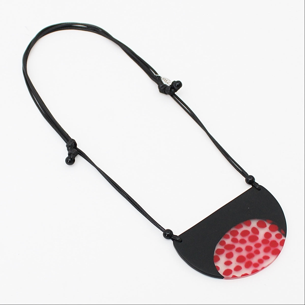 Red and Black Stella Pendant Necklace - Sylca Designs - Chunky Jewelry