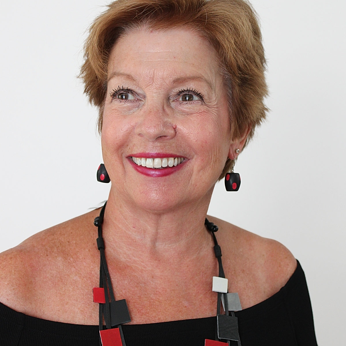 Black and Red Lyla Earrings
