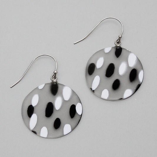 Black and White Frosted Marissa Earrings