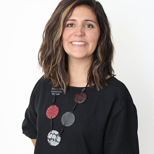 Black and Red Multi Design Shay Necklace - Sylca Designs - Chunky Jewelry