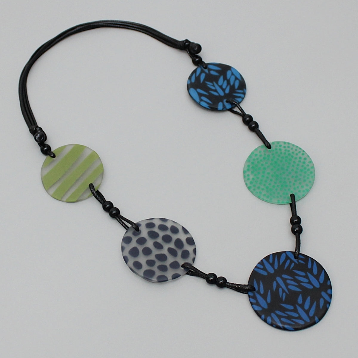 Blue and Green Multi Design Shay Necklace