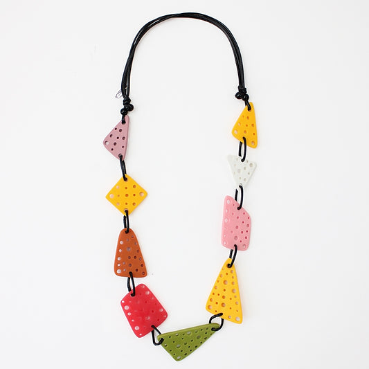 Multi Color Retro Tanya Necklace - Sylca Designs - Chunky Jewelry