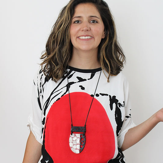 White Bethany Pendant Necklace - Sylca Designs - Chunky Jewelry