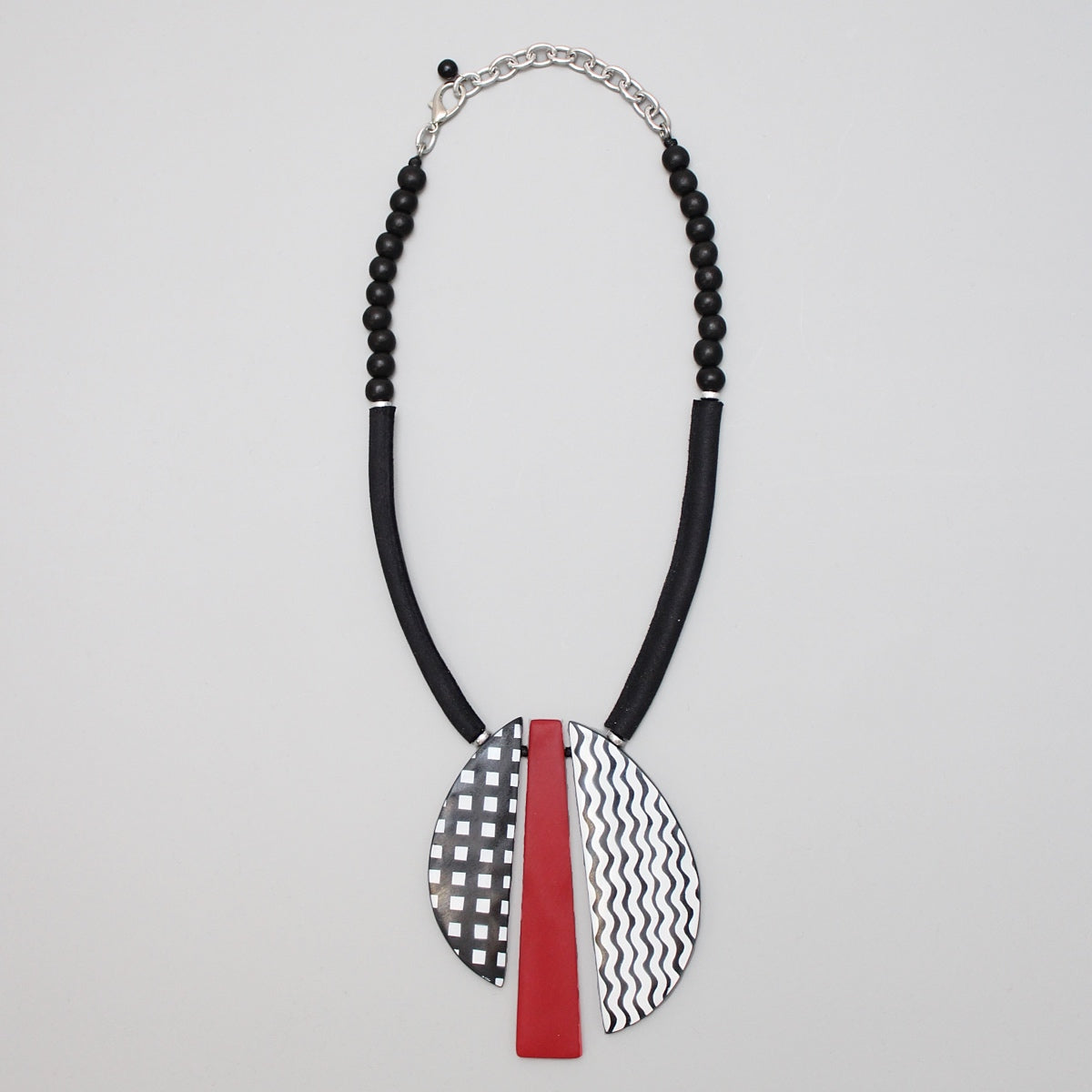 Red Lunetta Necklace - Sylca Designs - Chunky Jewelry