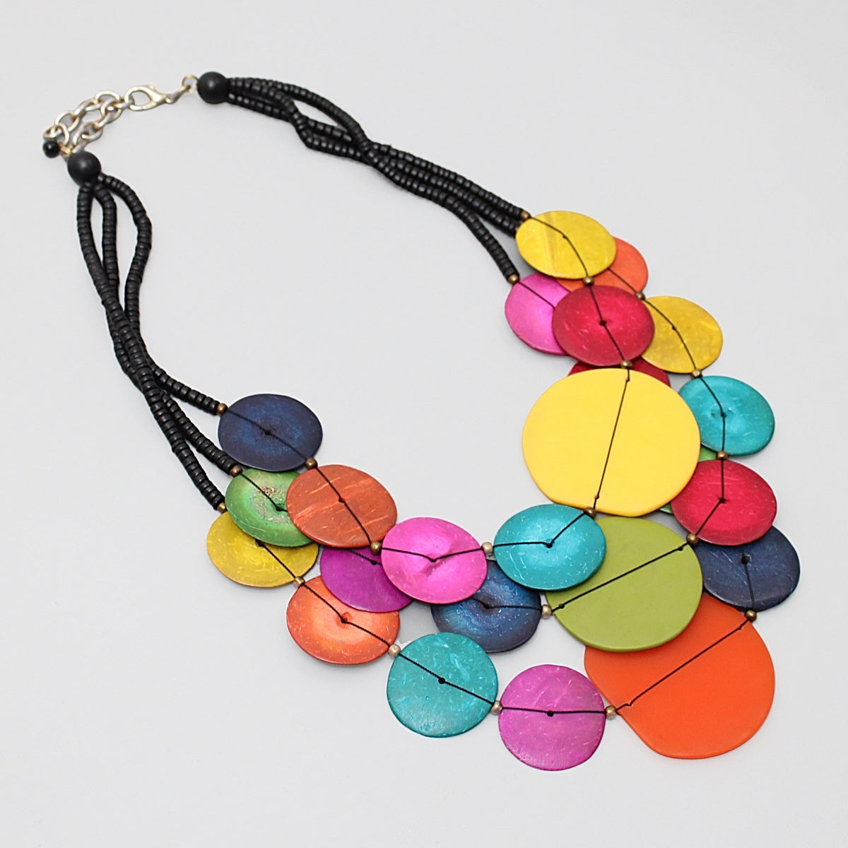 Multi Color Eclipse Necklace - Sylca Designs - Chunky Jewelry
